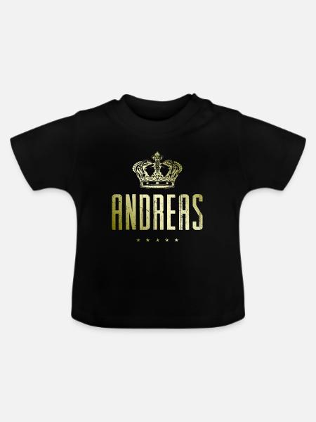 Andreas - Baby Bio-T-Shirt mit Rundhals - Schwarz