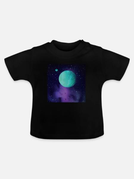 Earth - Baby Bio-T-Shirt mit Rundhals - Schwarz