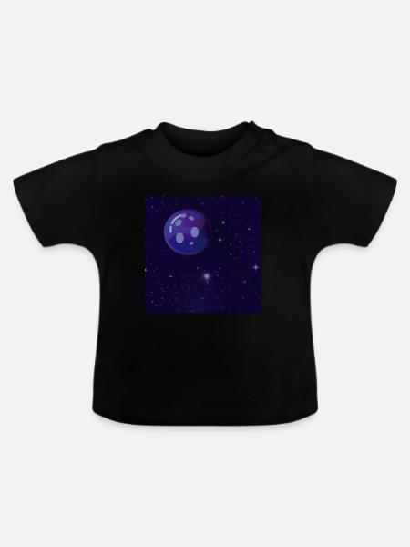 Neptune - Baby Bio-T-Shirt mit Rundhals - Schwarz