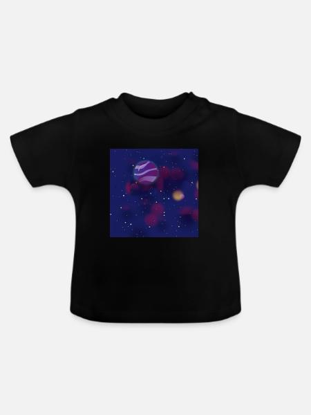 Mars - Baby Bio-T-Shirt mit Rundhals - Schwarz