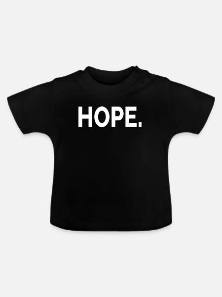 Retro - Hoffnung - Baby Bio-T-Shirt mit Rundhals - Schwarz