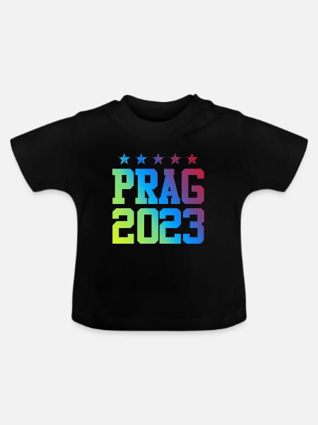 Prag 2023 - Baby Bio-T-Shirt mit Rundhals - Schwarz