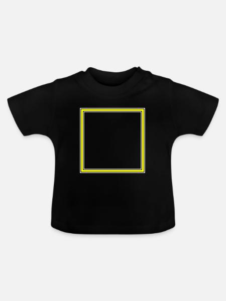 Quadrat Icon - Baby Bio-T-Shirt mit Rundhals - Schwarz