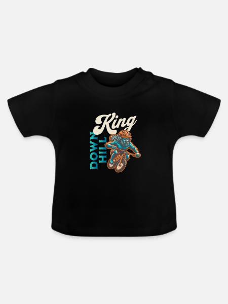 Downhill King - Baby Bio-T-Shirt mit Rundhals - Schwarz