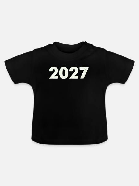 2027 - Baby Bio-T-Shirt mit Rundhals - Schwarz