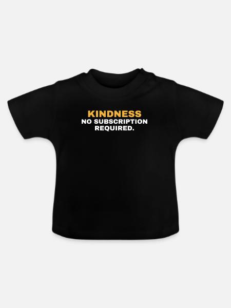 Freundlichkeit Kein Abonnement erforderlich - Baby Bio-T-Shirt mit Rundhals - Schwarz