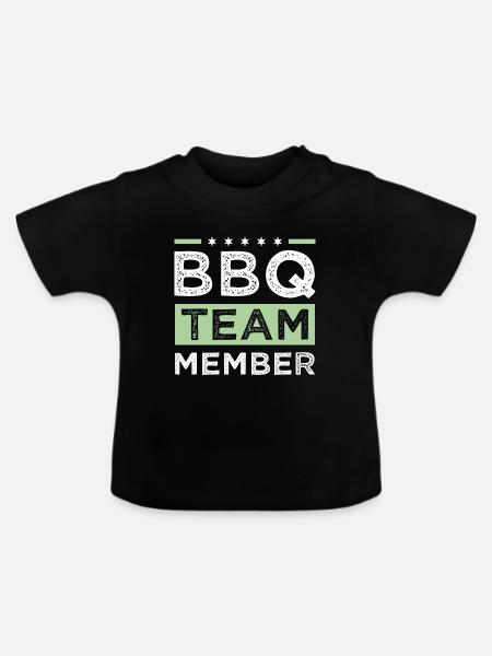 Bbq Team - Baby Bio-T-Shirt mit Rundhals - Schwarz