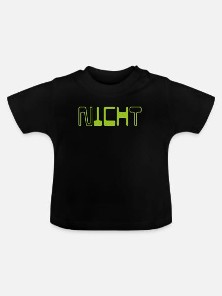 Nicht ICH - ICH Nicht - Baby Bio-T-Shirt mit Rundhals - Schwarz