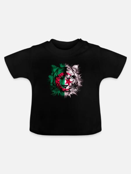 Algerien - Baby Bio-T-Shirt mit Rundhals - Schwarz