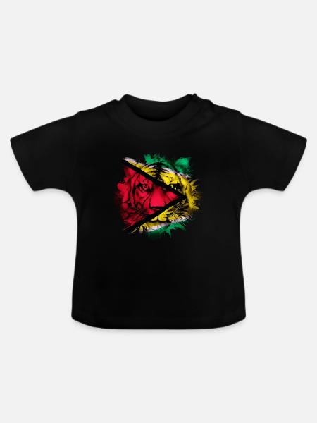 Guyana - Baby Bio-T-Shirt mit Rundhals - Schwarz