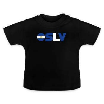 El Salvador - Baby Organic T-Shirt with Round Neck - black - Front