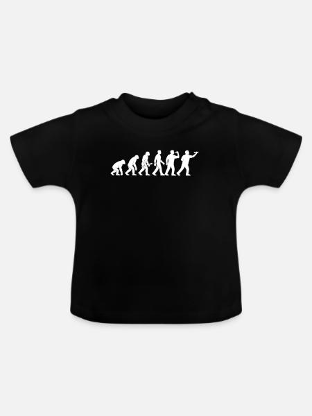 Evolution der Technik - Baby Bio-T-Shirt mit Rundhals - Schwarz