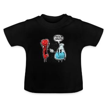 Chemie - Baby Bio-T-Shirt mit Rundhals - Schwarz - Vorne
