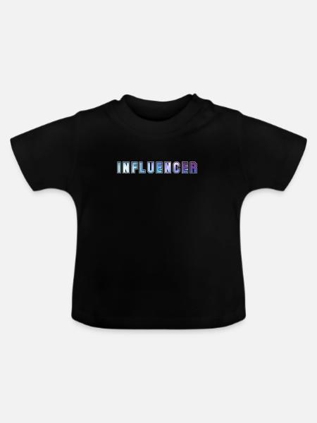Influencer - Baby Bio-T-Shirt mit Rundhals - Schwarz