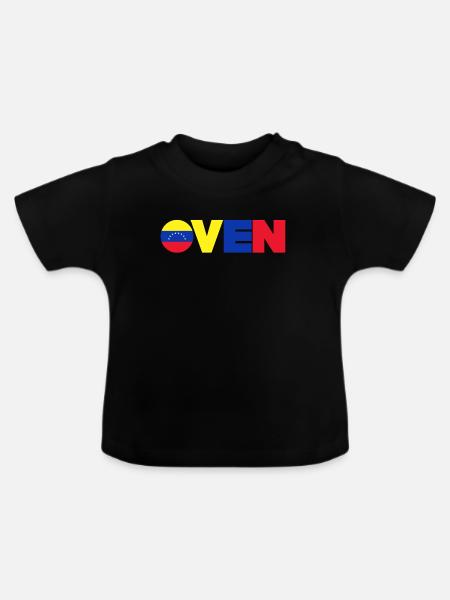 Venezuela - Baby Bio-T-Shirt mit Rundhals - Schwarz