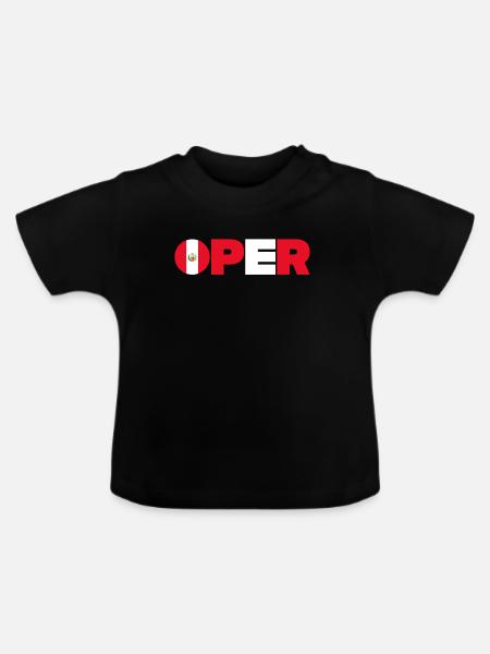 Peru - Baby Bio-T-Shirt mit Rundhals - Schwarz