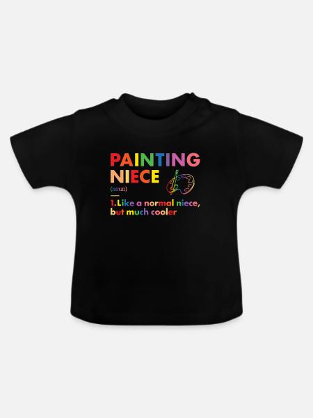 Painter Niece Definition Painting - Baby Bio-T-Shirt mit Rundhals - Schwarz