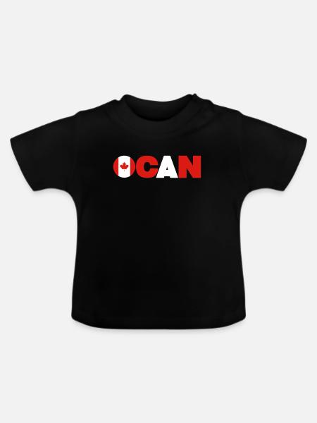 Kanada - Baby Bio-T-Shirt mit Rundhals - Schwarz