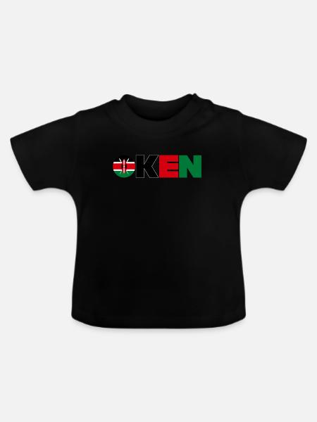 Kenia - Baby Bio-T-Shirt mit Rundhals - Schwarz
