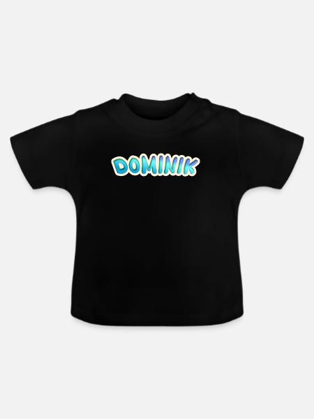 Beruf Dominik - Baby Bio-T-Shirt mit Rundhals - Schwarz