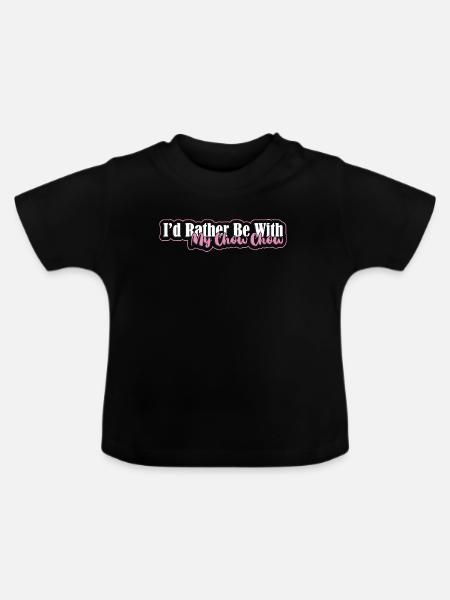 Chow Chow Hund - Baby Bio-T-Shirt mit Rundhals - Schwarz