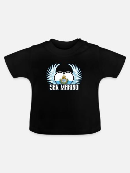 San Marino - Baby Bio-T-Shirt mit Rundhals - Schwarz