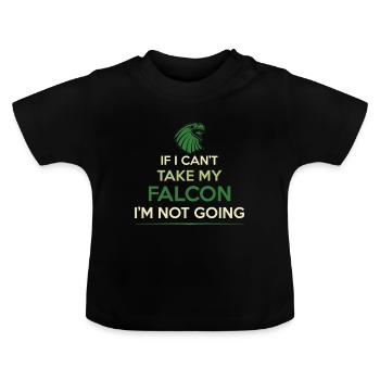 Fauconnerie Pub Chasse - T-shirt bio col rond Bébé - noir - Devant