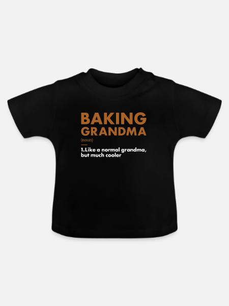 Baker Grandma Definition Baking - Baby Bio-T-Shirt mit Rundhals - Schwarz