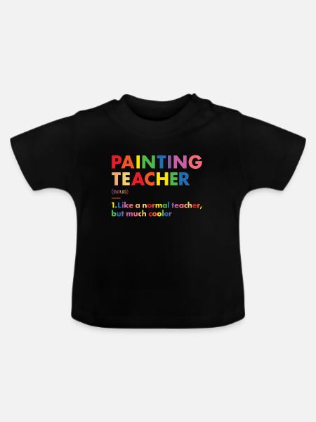 Painter Teacher Definition Painting - Baby Bio-T-Shirt mit Rundhals - Schwarz