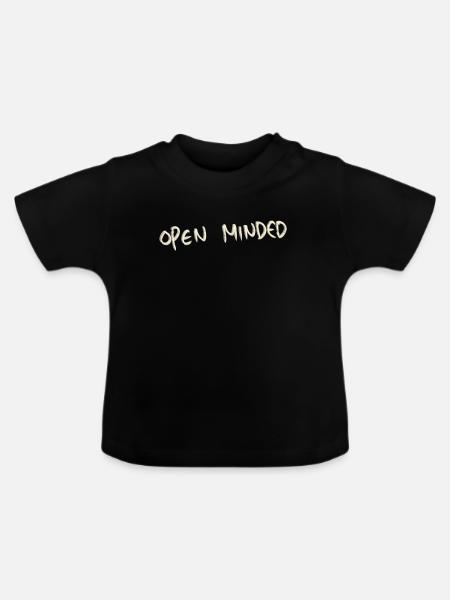 Open minded - Baby Bio-T-Shirt mit Rundhals - Schwarz