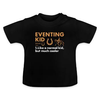Rider Kid Definition Eventing - Baby Bio-T-Shirt mit Rundhals - Schwarz - Vorne