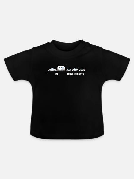 Ich meine Follower Karawane - Baby Bio-T-Shirt mit Rundhals - Schwarz