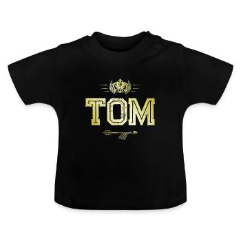 Tom - T-shirt bio col rond Bébé - noir - Devant