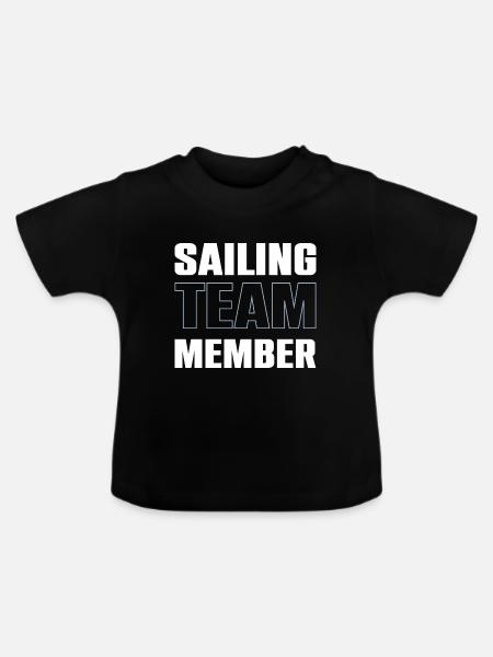 Sailing Team - Baby Bio-T-Shirt mit Rundhals - Schwarz