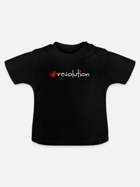 revolution - Baby Bio-T-Shirt mit Rundhals - Schwarz
