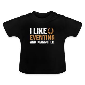Cavalier J’aime le concours complet - T-shirt bio col rond Bébé - noir - Devant