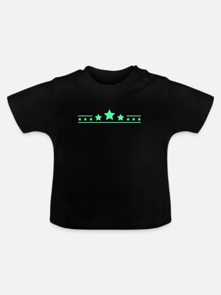 stars- - Baby Bio-T-Shirt mit Rundhals - Schwarz
