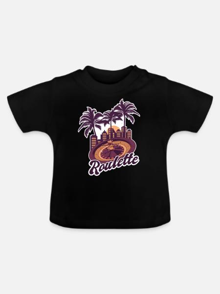 Roulette Miami - Baby Bio-T-Shirt mit Rundhals - Schwarz