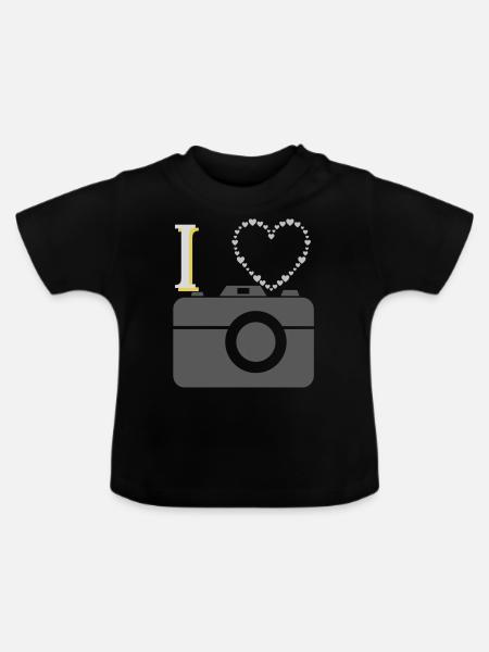 Fotografieren - Baby Bio-T-Shirt mit Rundhals - Schwarz