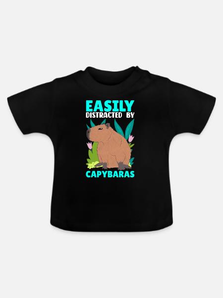 Capybara Capy - Baby Bio-T-Shirt mit Rundhals - Schwarz
