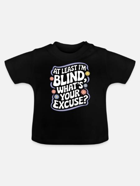 Blinde Blindheit Sehbehinderte Menschen - Baby Bio-T-Shirt mit Rundhals - Schwarz
