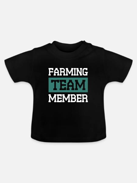 Farming Team - Baby Bio-T-Shirt mit Rundhals - Schwarz
