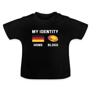 Mon identité Allemagne Rugby - T-shirt bio col rond Bébé - noir - Devant