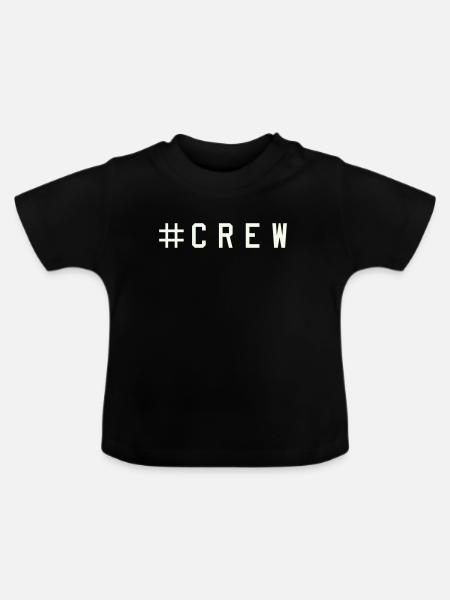 Crew - Baby Bio-T-Shirt mit Rundhals - Schwarz