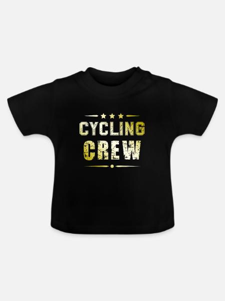 Cycling Crew - Baby Bio-T-Shirt mit Rundhals - Schwarz