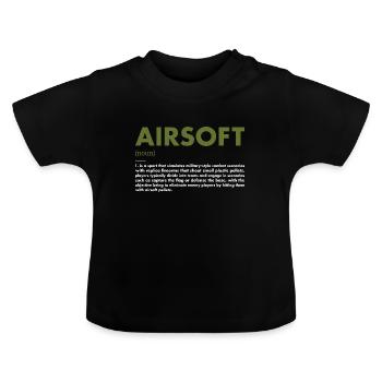 Sport Definition Airsoft - Baby Bio-T-Shirt mit Rundhals - Schwarz - Vorne