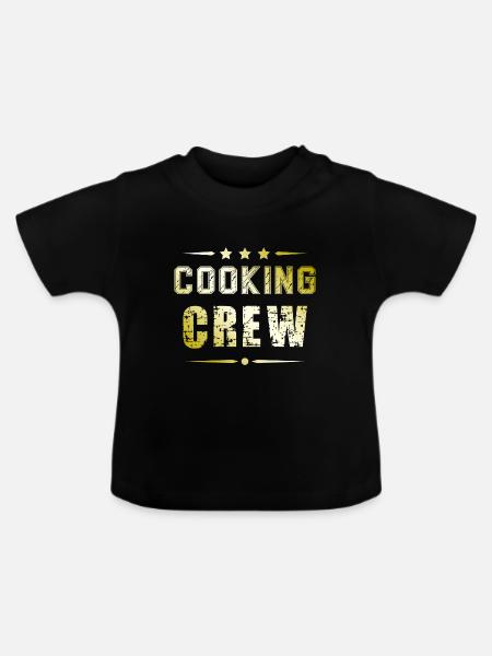 Cooking Crew - Baby Bio-T-Shirt mit Rundhals - Schwarz