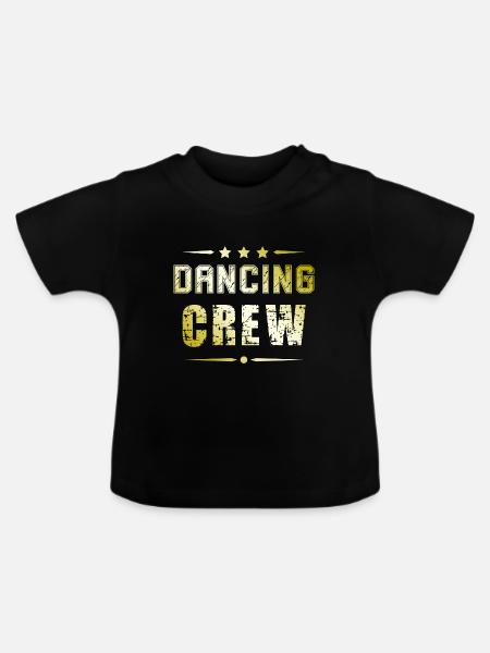 Dancing Crew - Baby Bio-T-Shirt mit Rundhals - Schwarz