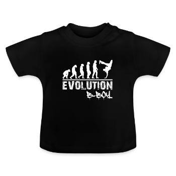 Breakdance Evolution B-Boy Breakdancer Gift - Baby Organic T-Shirt with Round Neck - black - Front