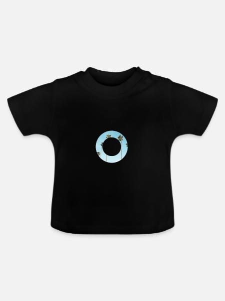Sommer Urlaub - Baby Bio-T-Shirt mit Rundhals - Schwarz